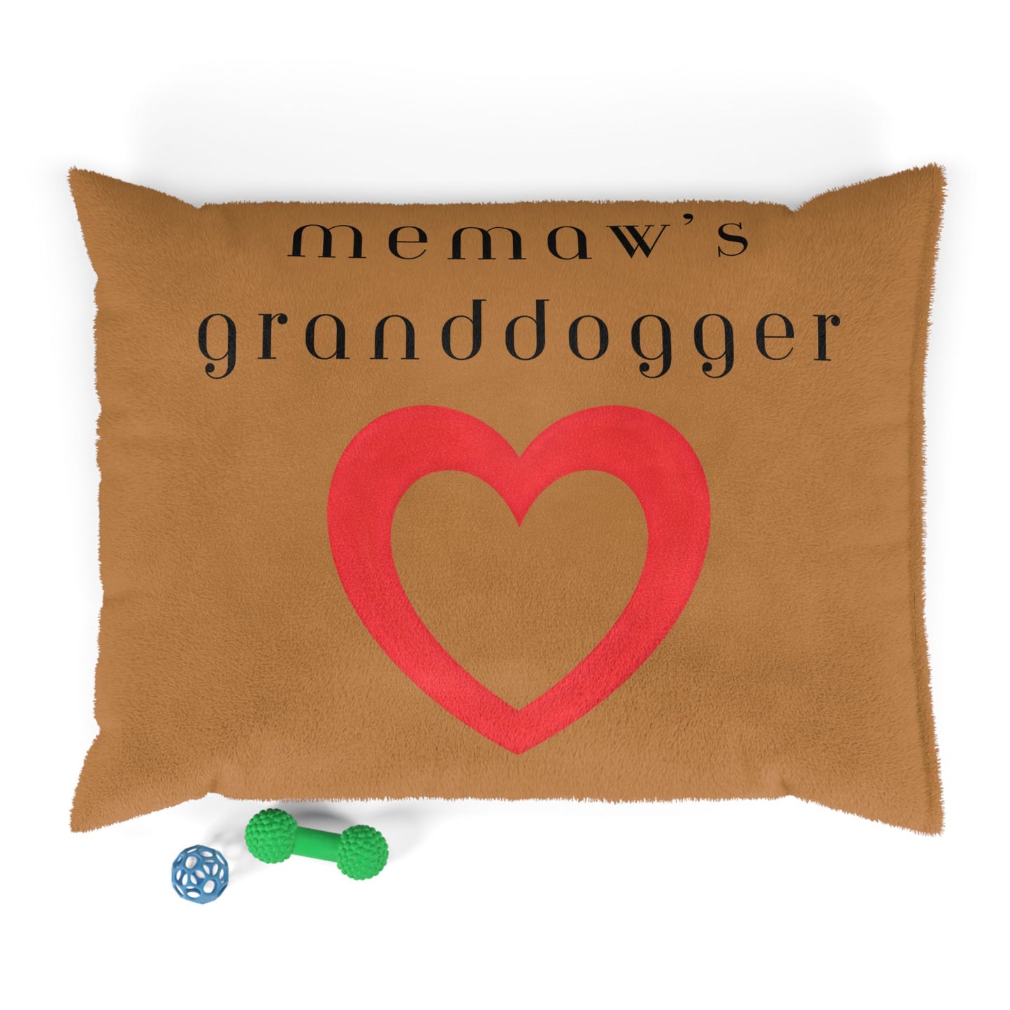 Cozy Pet Bed for Grandpuppies | Memaw's Granddogger Custom Light Brown Dog Bed, Soft Pet Cushion, Ideal for Gifts, Home Decor, Pet Lovers