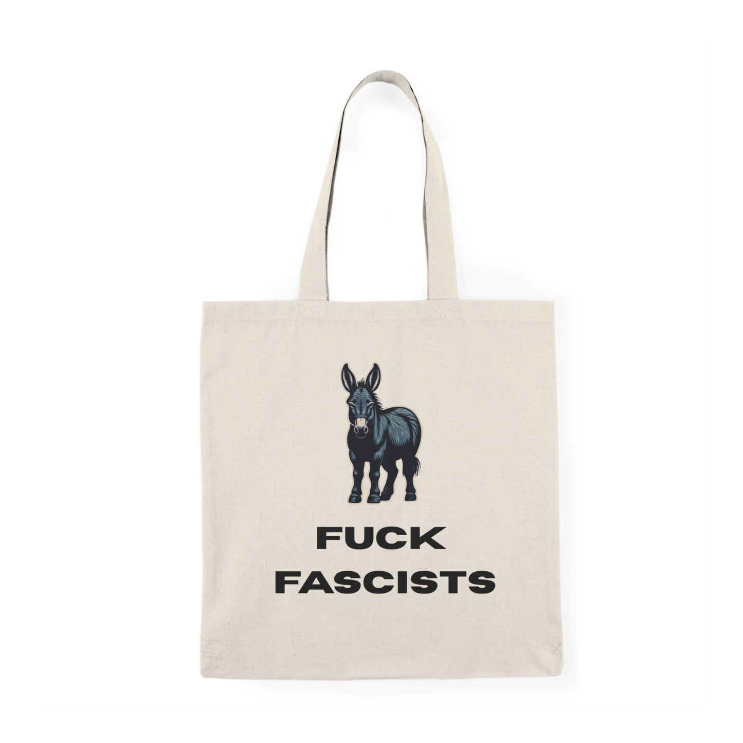 Democrat Donkey Fuck Fascists Tote Bag, Perfect Gift for Woke Grandpawrents, Eco-Friendly Shopping Bag