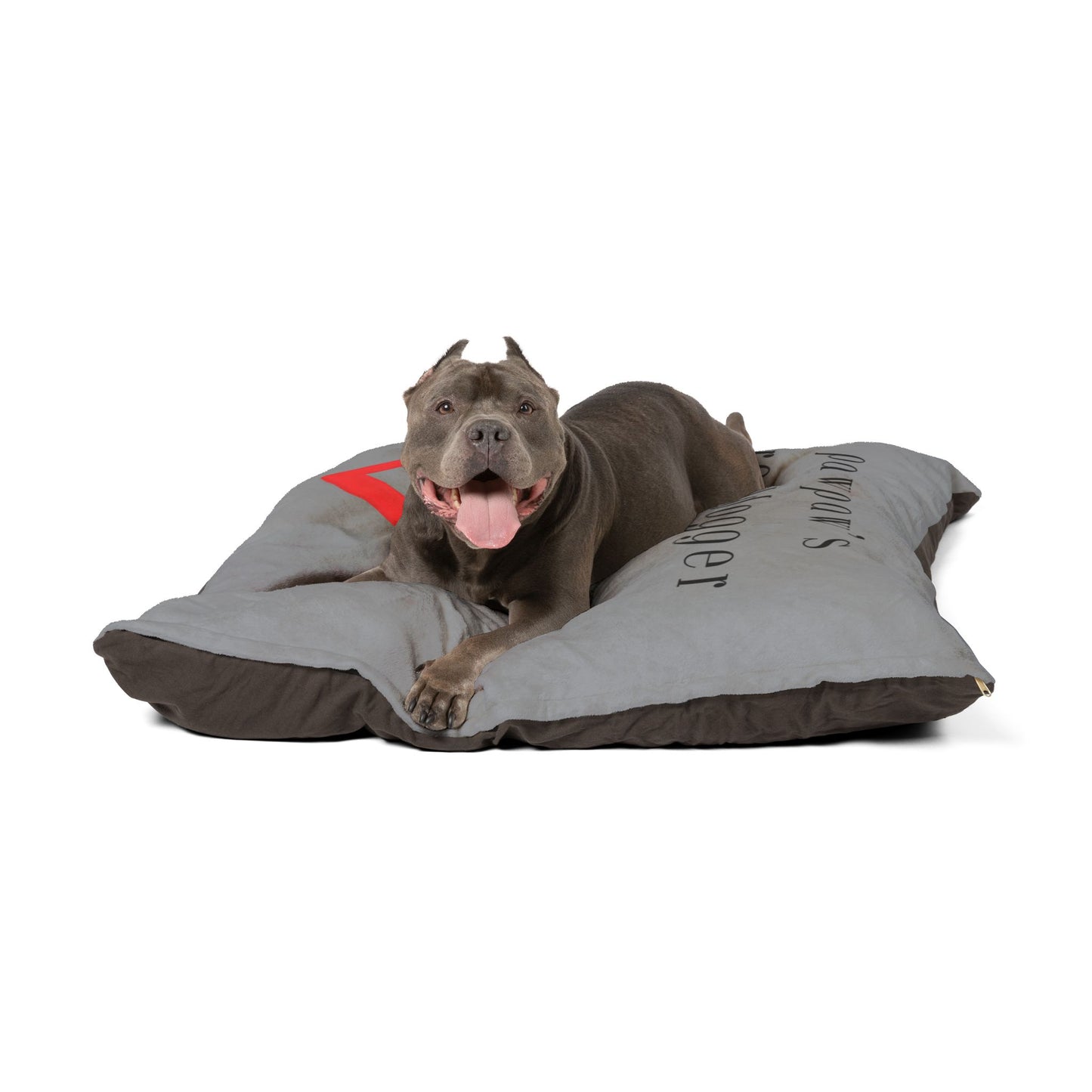 Cozy Pet Bed for Grandpuppies | PawPaw's Granddogger Custom Dark Gray Dog Bed, Soft Pet Cushion, Ideal for Gifts, Home Decor, Pet Lovers