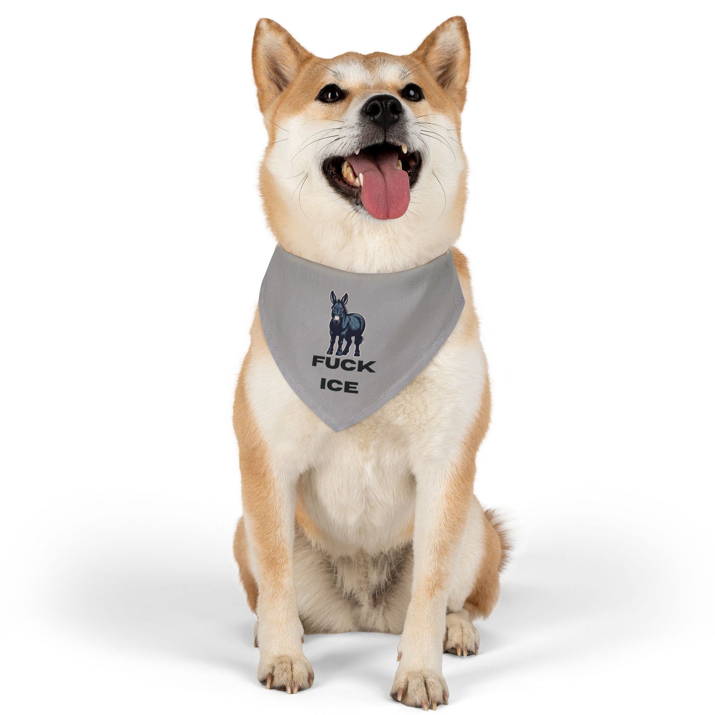 Democrat Donkey Fuck Ice Pet Bandana Collar, Dog Fashion Accessory, Unique Pet Gift, Adjustable Dog Scarf, Cute Dog Apparel