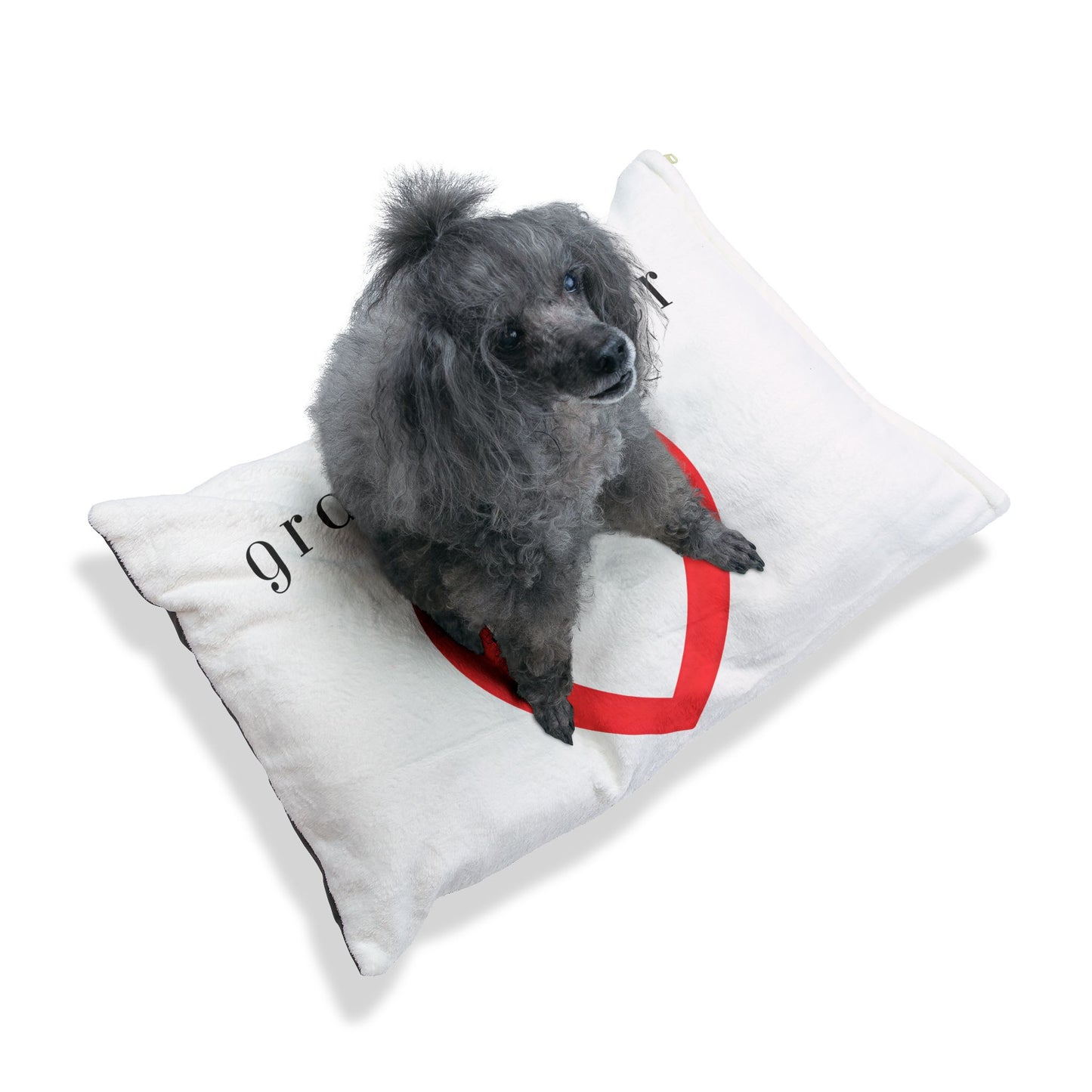 Cozy Pet Bed for Grandpuppies | Gigi's Granddogger Custom White Dog Bed, Soft Pet Cushion, Ideal for Gifts, Home Decor, Pet Lovers