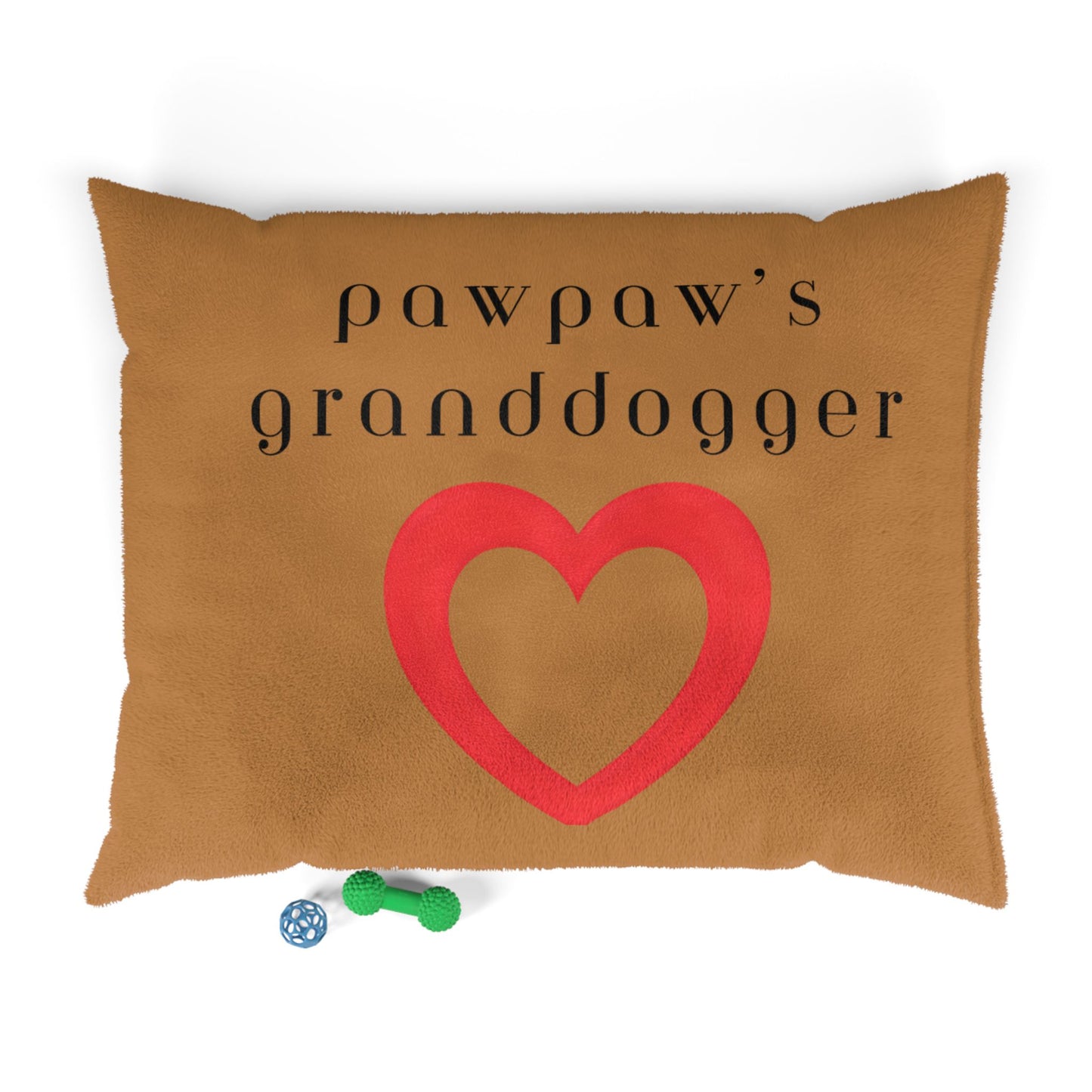 Cozy Pet Bed for Grandpuppies | PawPaw's Granddogger Custom Brown Dog Bed, Soft Pet Cushion, Ideal for Gifts, Home Decor, Pet Lovers