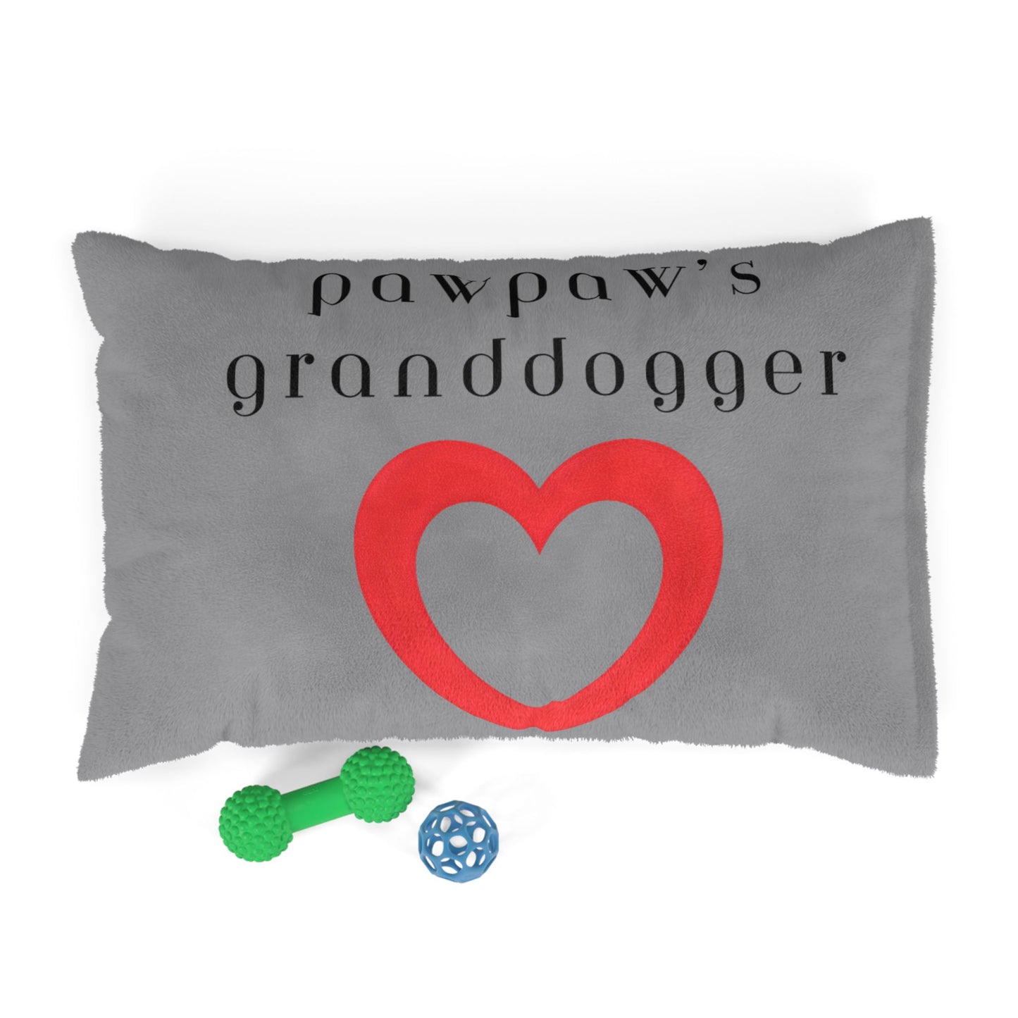 Cozy Pet Bed for Grandpuppies | PawPaw's Granddogger Custom Dark Gray Dog Bed, Soft Pet Cushion, Ideal for Gifts, Home Decor, Pet Lovers