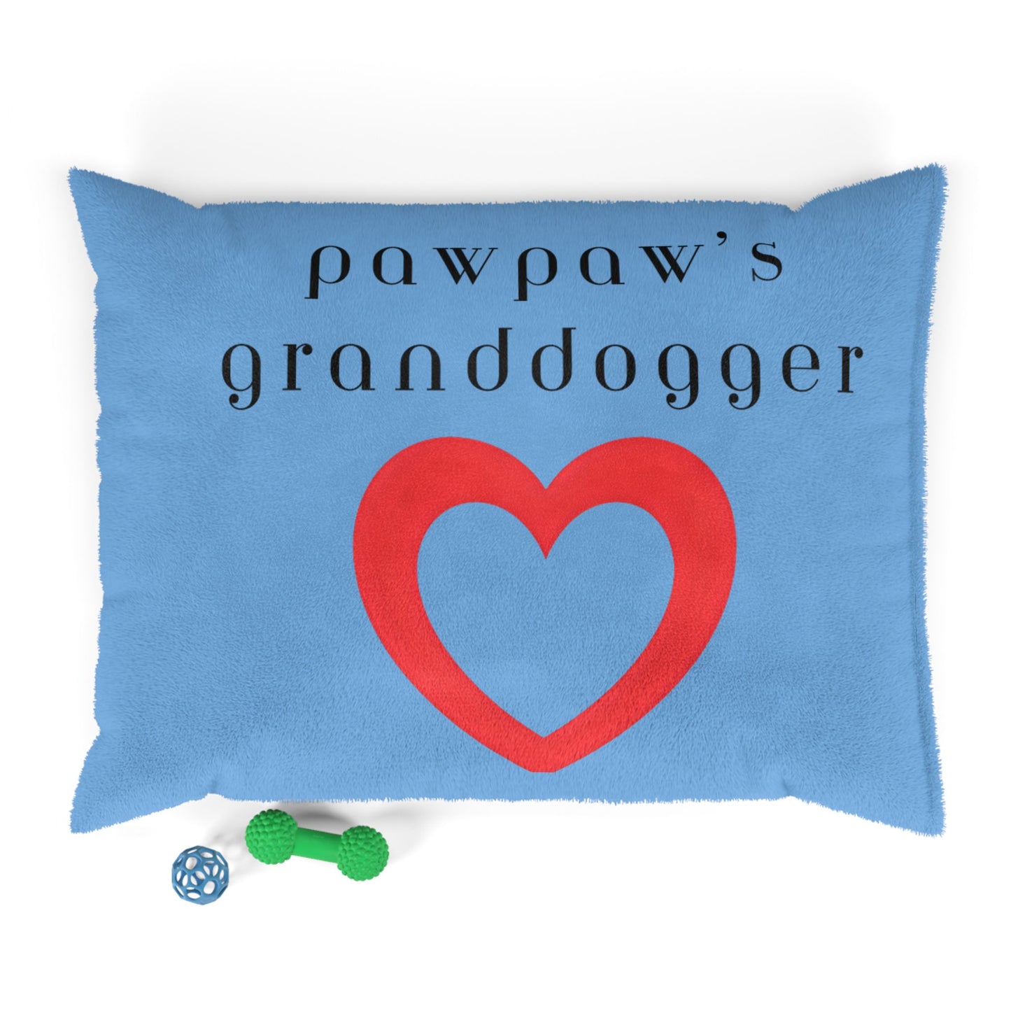 Cozy Pet Bed for Grandpuppies | PawPaw's Granddogger Custom Light Blue Dog Bed, Soft Pet Cushion, Ideal for Gifts, Home Decor, Pet Lovers