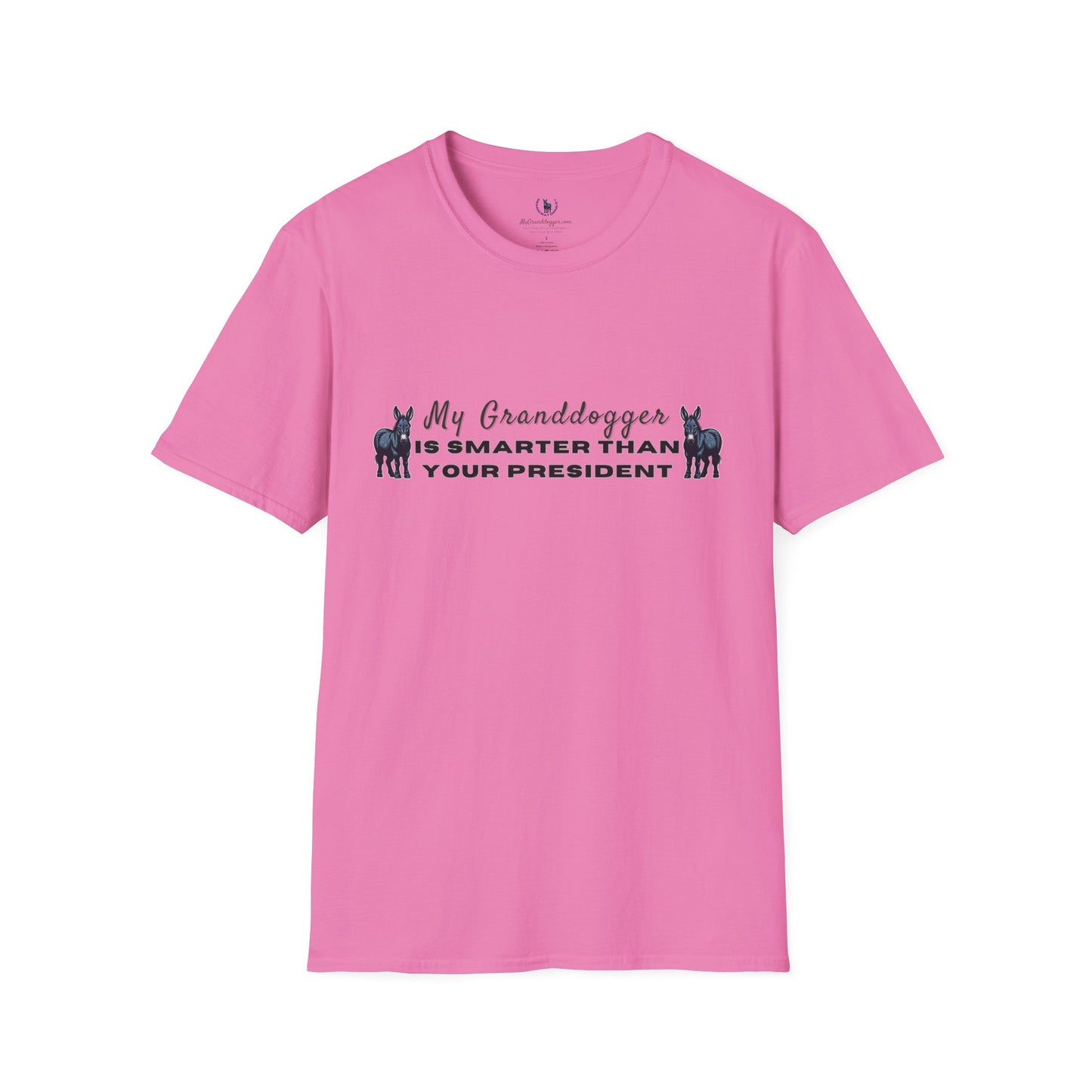 Democrat Donkey- MyGrandogger is Smarter than Your President Unisex T-Shirt - Perfect Gift for Family, Mother's Day, Grandpawrent's Day, Birthday, Casual Wear