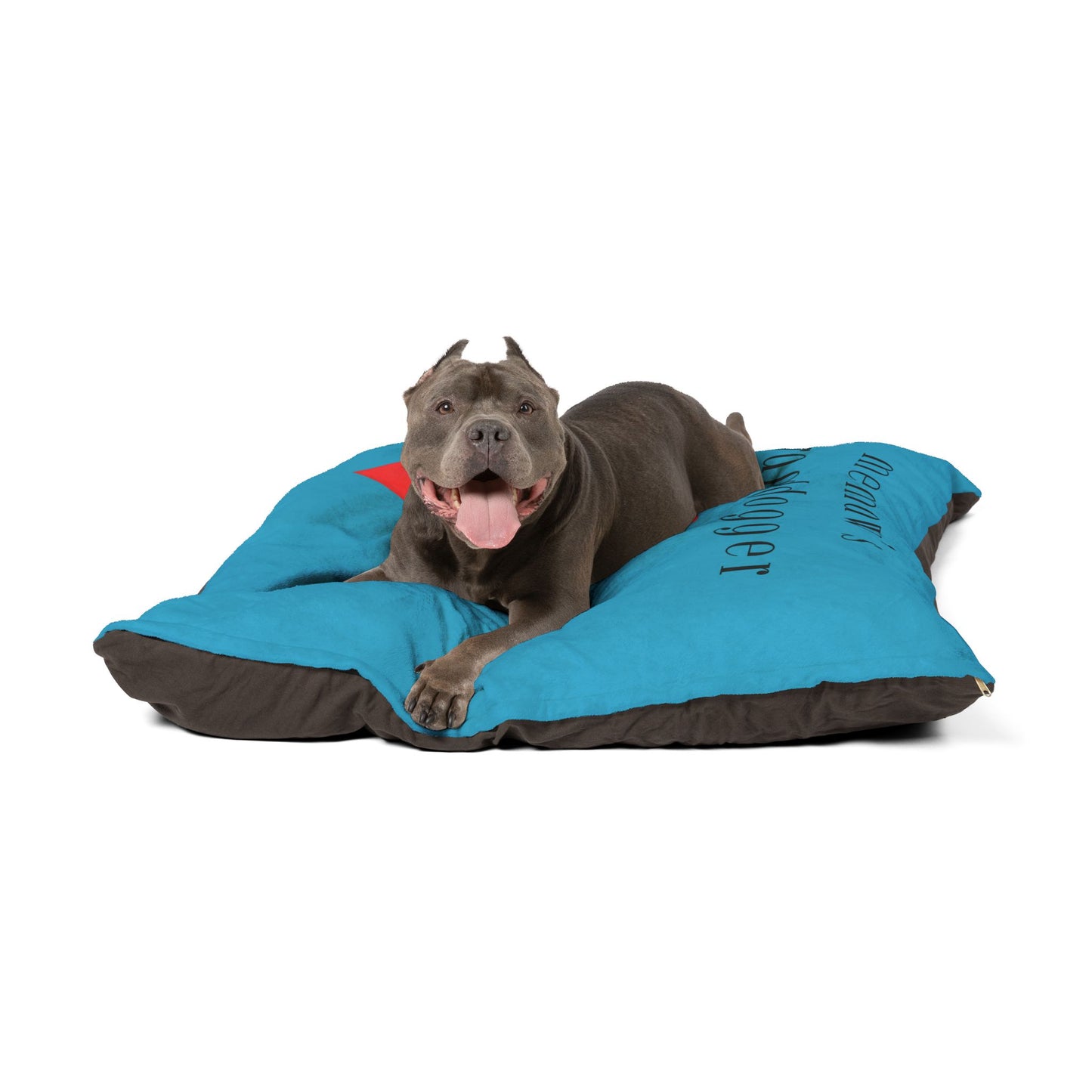 Cozy Pet Bed for Grandpuppies | Memaw's Granddogger Custom Turquoise Dog Bed, Soft Pet Cushion, Ideal for Gifts, Home Decor, Pet Lovers