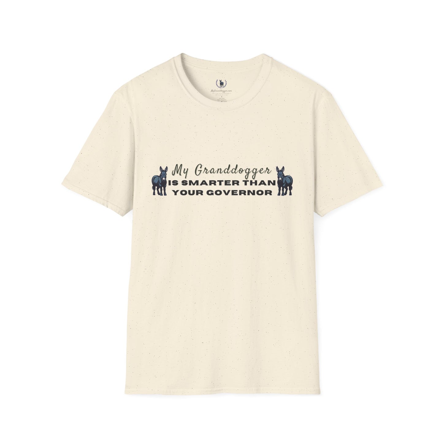 Democrat Donkey- MyGrandogger is Smarter than Your Governor Unisex T-Shirt - Perfect Gift for Family, Mother's Day, Grandpawrent's Day, Birthday, Casual Wear
