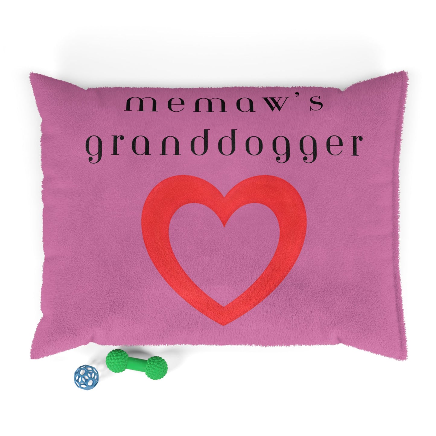 Cozy Pet Bed for Grandpuppies | Memaw's Granddogger Custom Pink Dog Bed, Soft Pet Cushion, Ideal for Gifts, Home Decor, Pet Lovers