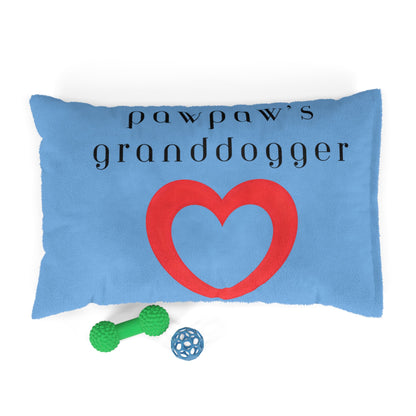 Cozy Pet Bed for Grandpuppies | PawPaw's Granddogger Custom Light Blue Dog Bed, Soft Pet Cushion, Ideal for Gifts, Home Decor, Pet Lovers