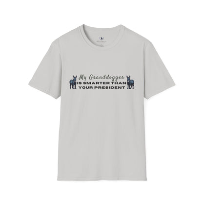 Democrat Donkey- MyGrandogger is Smarter than Your President Unisex T-Shirt - Perfect Gift for Family, Mother's Day, Grandpawrent's Day, Birthday, Casual Wear