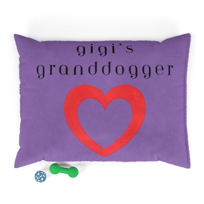 Cozy Pet Bed for Grandpuppies | Gigi's Granddogger Custom Pink Dog Bed, Soft Pet Cushion, Ideal for Gifts, Home Decor, Pet Lovers