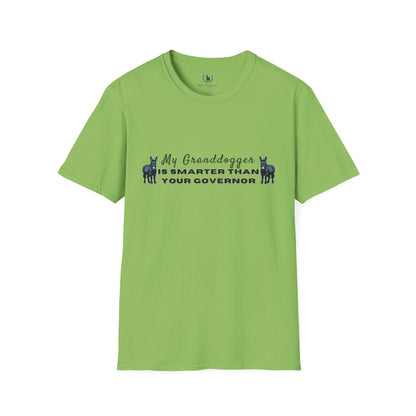 Democrat Donkey- MyGrandogger is Smarter than Your Governor Unisex T-Shirt - Perfect Gift for Family, Mother's Day, Grandpawrent's Day, Birthday, Casual Wear