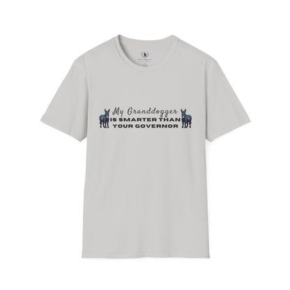 Democrat Donkey- MyGrandogger is Smarter than Your Governor Unisex T-Shirt - Perfect Gift for Family, Mother's Day, Grandpawrent's Day, Birthday, Casual Wear
