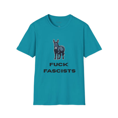 Democrat Donkey Fuck Fascists Unisex T-Shirt - Perfect Gift for Woke Family, Mother's Day, Grandpawrent's Day, Birthday, Casual Wear