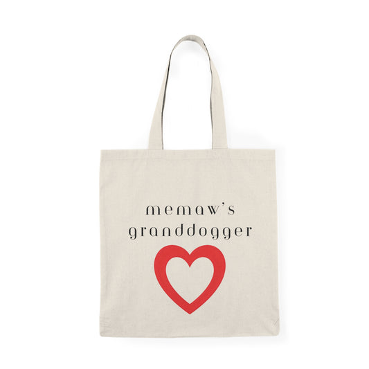 Memaw's Granddogger Love Tote Bag, Perfect Gift for Grandpawrents, Eco-Friendly Shopping Bag