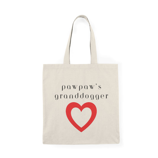 Pawpaw's Granddogger Love Tote Bag, Perfect Gift for Grandpawrents, Eco-Friendly Shopping Bag