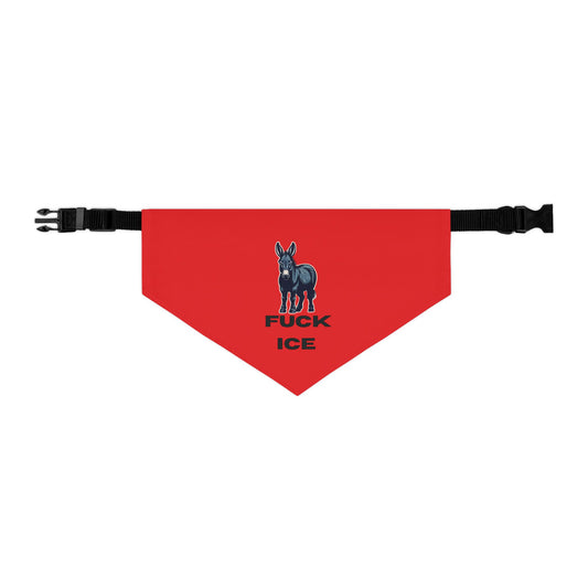 Democrat Donkey Fuck Ice Pet Bandana Collar, Dog Fashion Accessory, Unique Pet Gift, Adjustable Dog Scarf, Cute Dog Apparel