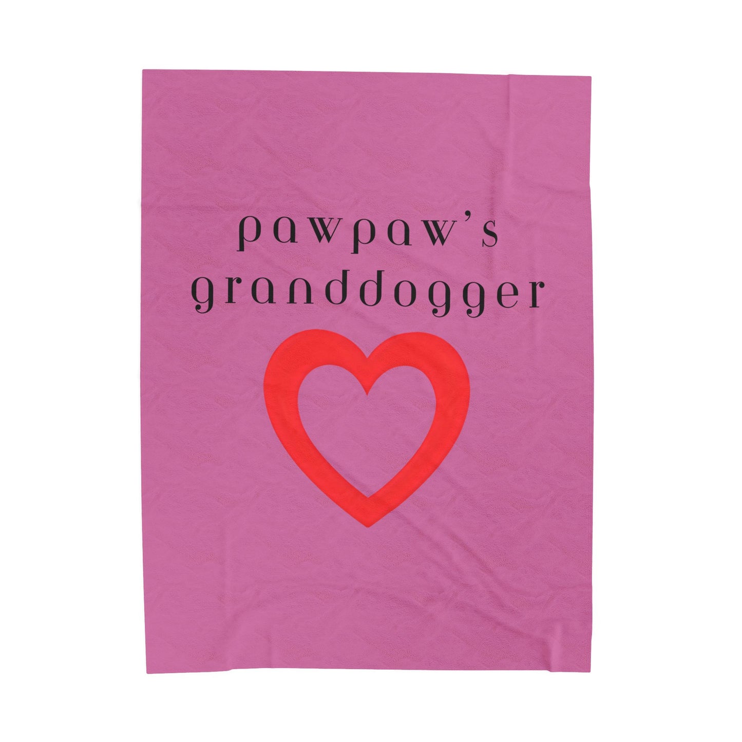 Pawpaw's Granddogger Plush Blanket in Pink - Customizable Gift for Grandpawrents, Soft Throw for Home, Pet-Themed Decor, Perfect for Birthdays, [...]