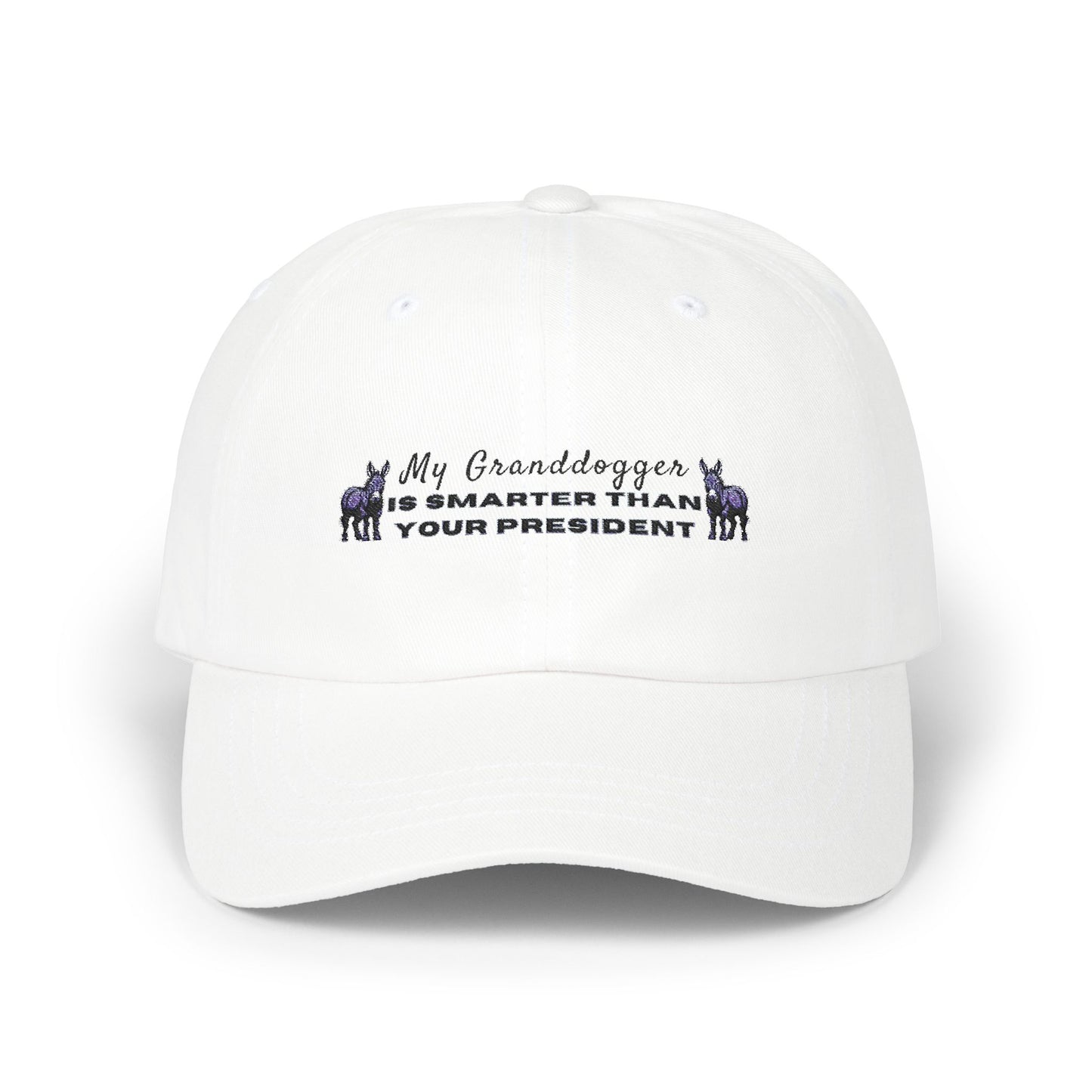 Democrat Donkey My Granddogger is Smarter Than Your President Cap- Light Colors | Perfect Gift for Woke Grandpawrents, Casual Outings, Everyday Wear