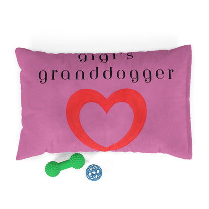 Cozy Pet Bed for Grandpuppies | Gigi's Granddogger Custom Pink Dog Bed, Soft Pet Cushion, Ideal for Gifts, Home Decor, Pet Lovers