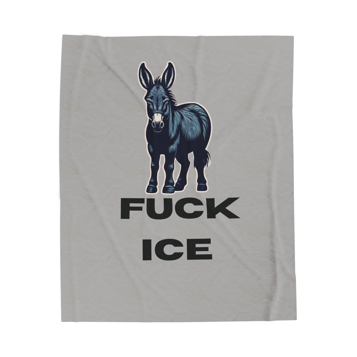 Democrat Donkey Fuck ICE Plush Blanket in Gray- Customizable Gift for Woke Grandpawrents, Soft Throw for Home, Pet-Themed Decor, Perfect for Birthdays, [...]