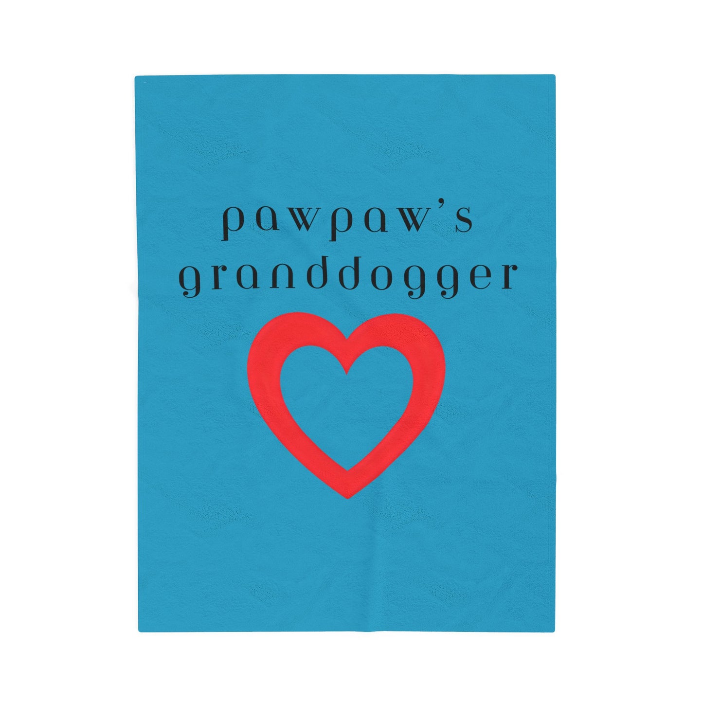 Pawpaw's Granddogger Plush Blanket in Turquoise- Customizable Gift for Grandpawrents, Soft Throw for Home, Pet-Themed Decor, Perfect for Birthdays, [...]