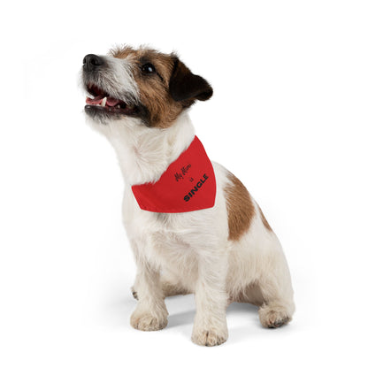 My Mimi is Single Red Pet Bandana Collar, Dog Fashion Accessory, Unique Pet Gift, Adjustable Dog Scarf, Cute Dog Apparel