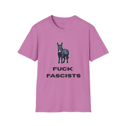 Democrat Donkey Fuck Fascists Unisex T-Shirt - Perfect Gift for Woke Family, Mother's Day, Grandpawrent's Day, Birthday, Casual Wear