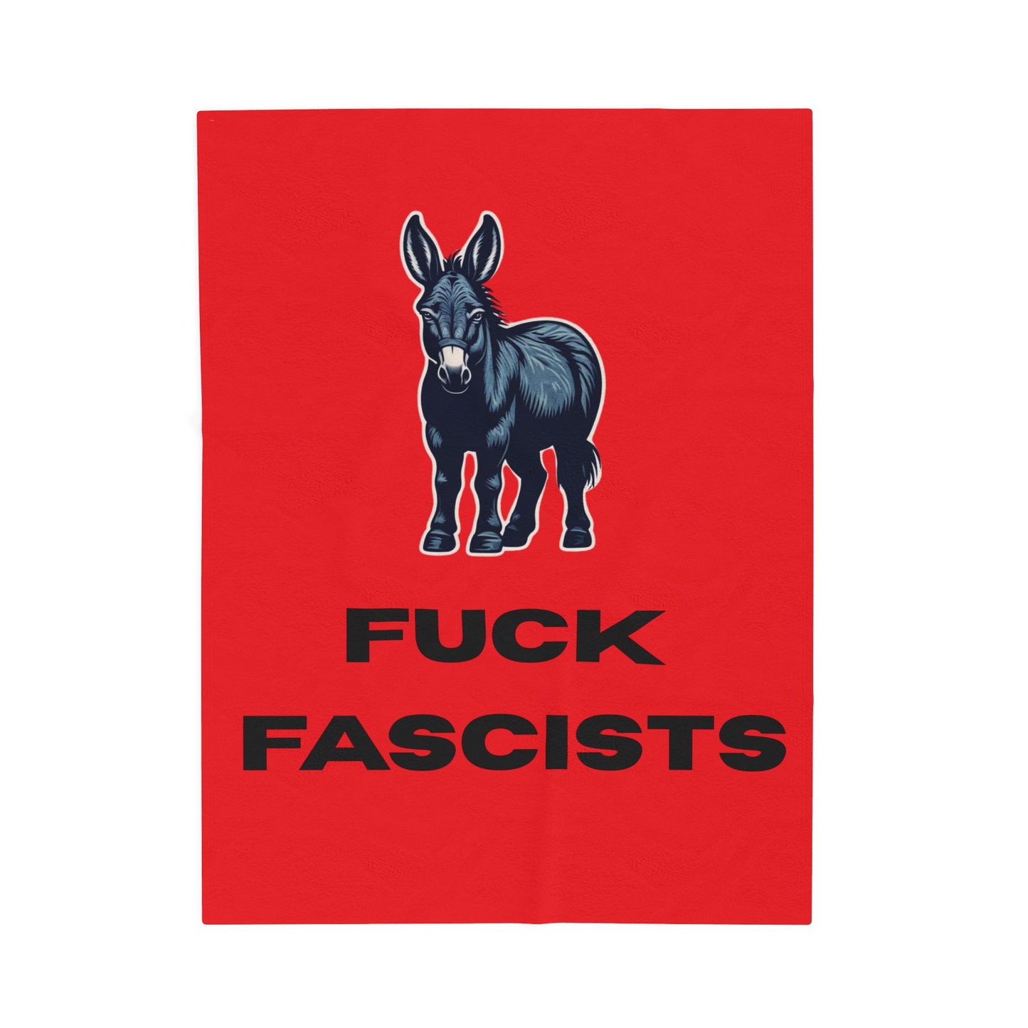 Democrat Donkey Plush Blanket in Black- Customizable Gift for Woke Grandpawrents, Soft Throw for Home, Pet-Themed Decor, Perfect for Birthdays, [...]