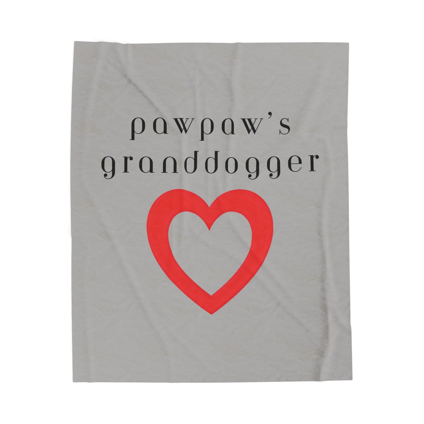Pawpaw's Granddogger Plush Blanket in Gray- Customizable Gift for Grandpawrents, Soft Throw for Home, Pet-Themed Decor, Perfect for Birthdays, [...]