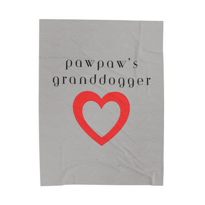 Pawpaw's Granddogger Plush Blanket in Gray- Customizable Gift for Grandpawrents, Soft Throw for Home, Pet-Themed Decor, Perfect for Birthdays, [...]