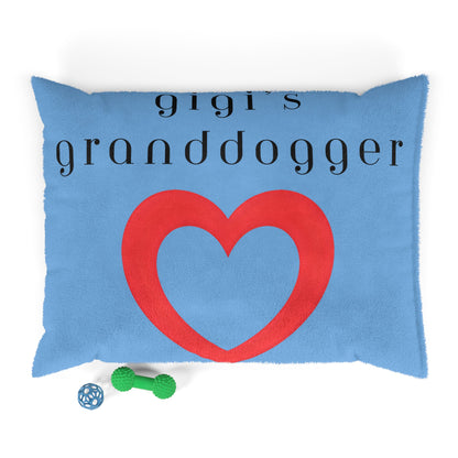 Cozy Pet Bed for Grandpuppies | Gigi's Granddogger Custom Light Blue Dog Bed, Soft Pet Cushion, Ideal for Gifts, Home Decor, Pet Lovers