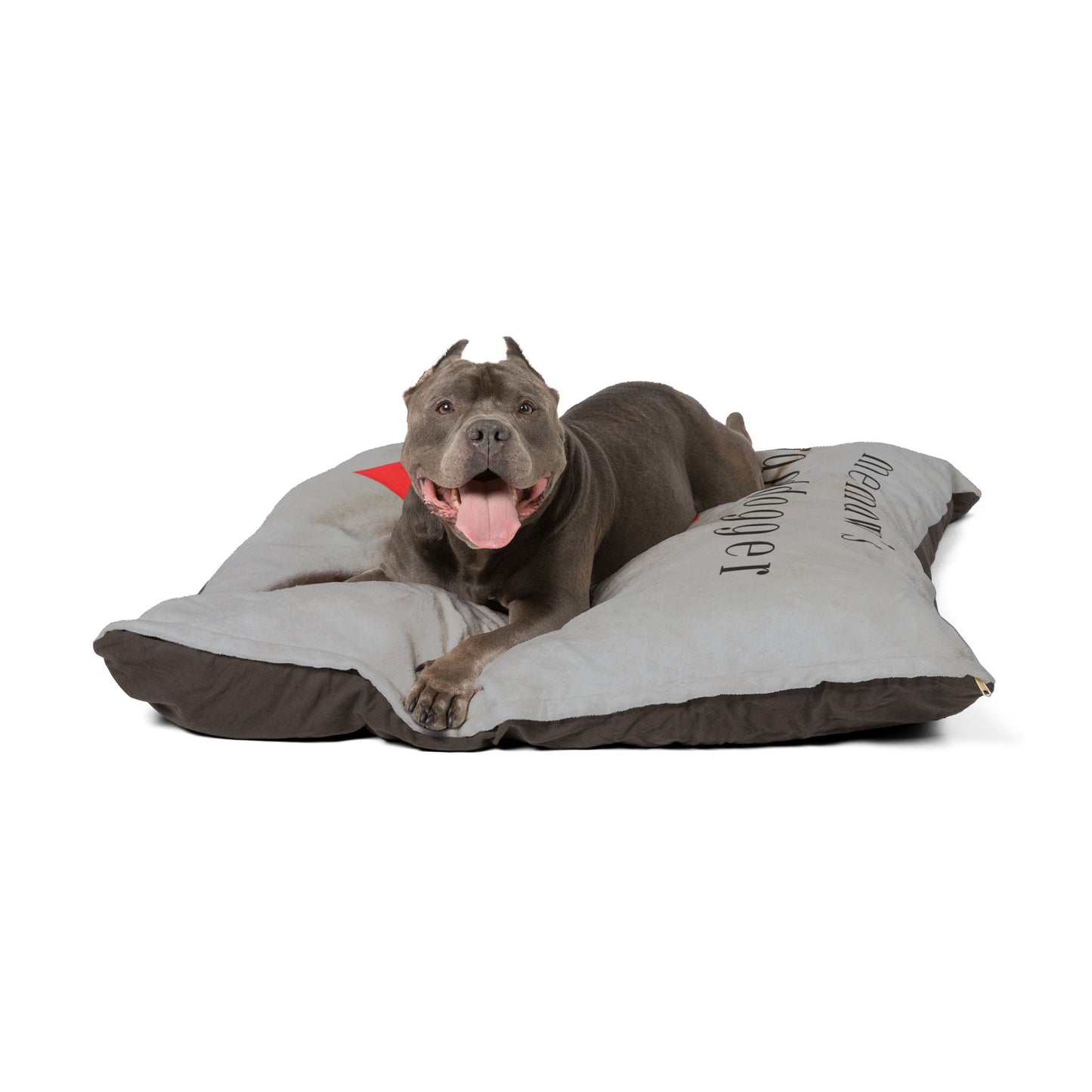 Cozy Pet Bed for Grandpuppies | Memaw's Granddogger Custom Light Gray Dog Bed, Soft Pet Cushion, Ideal for Gifts, Home Decor, Pet Lovers