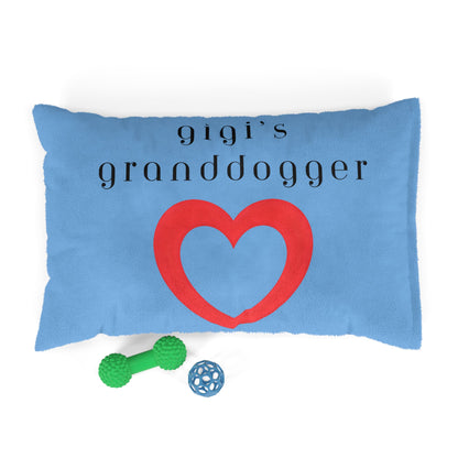 Cozy Pet Bed for Grandpuppies | Gigi's Granddogger Custom Light Blue Dog Bed, Soft Pet Cushion, Ideal for Gifts, Home Decor, Pet Lovers
