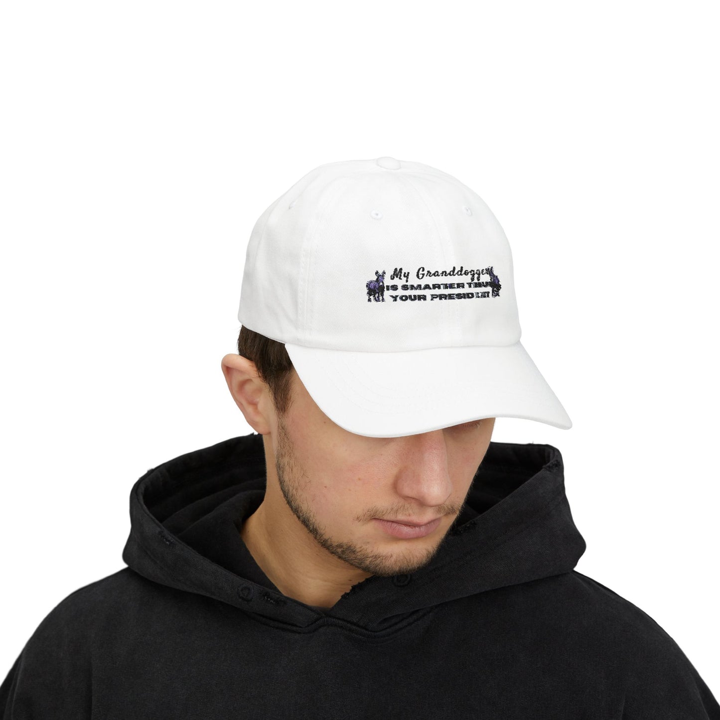 Democrat Donkey My Granddogger is Smarter Than Your President Cap- Light Colors | Perfect Gift for Woke Grandpawrents, Casual Outings, Everyday Wear