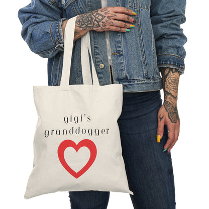 Gigi's Granddogger Love Tote Bag, Perfect Gift for Grandpawrents, Eco-Friendly Shopping Bag