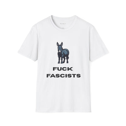 Democrat Donkey Fuck Fascists Unisex T-Shirt - Perfect Gift for Woke Family, Mother's Day, Grandpawrent's Day, Birthday, Casual Wear
