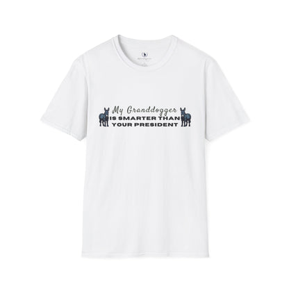 Democrat Donkey- MyGrandogger is Smarter than Your President Unisex T-Shirt - Perfect Gift for Family, Mother's Day, Grandpawrent's Day, Birthday, Casual Wear