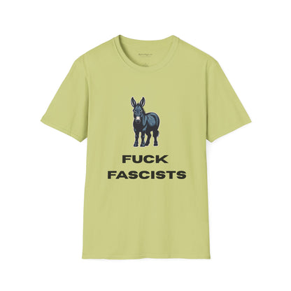 Democrat Donkey Fuck Fascists Unisex T-Shirt - Perfect Gift for Woke Family, Mother's Day, Grandpawrent's Day, Birthday, Casual Wear
