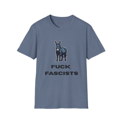 Democrat Donkey Fuck Fascists Unisex T-Shirt - Perfect Gift for Woke Family, Mother's Day, Grandpawrent's Day, Birthday, Casual Wear