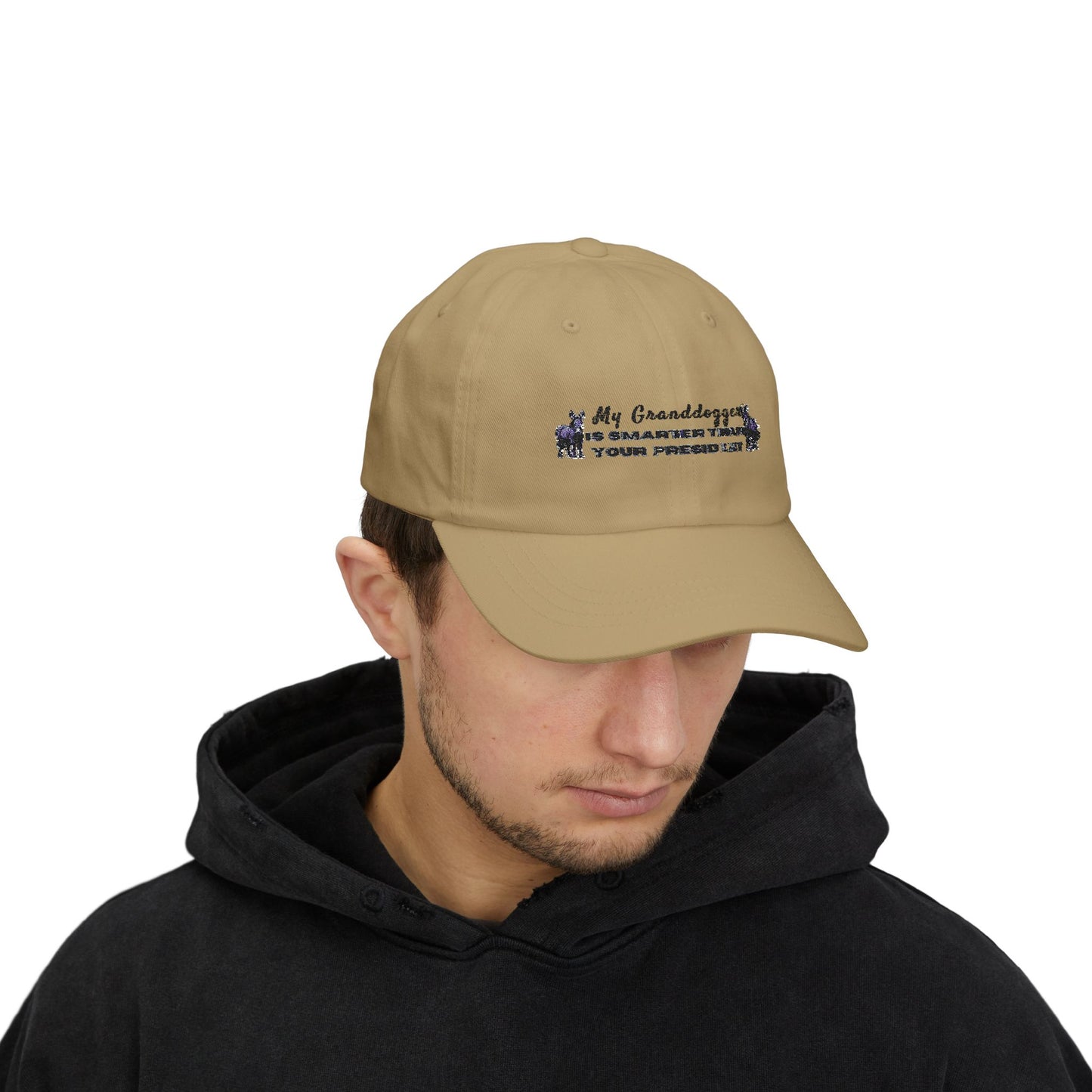 Democrat Donkey My Granddogger is Smarter Than Your President Cap- Light Colors | Perfect Gift for Woke Grandpawrents, Casual Outings, Everyday Wear
