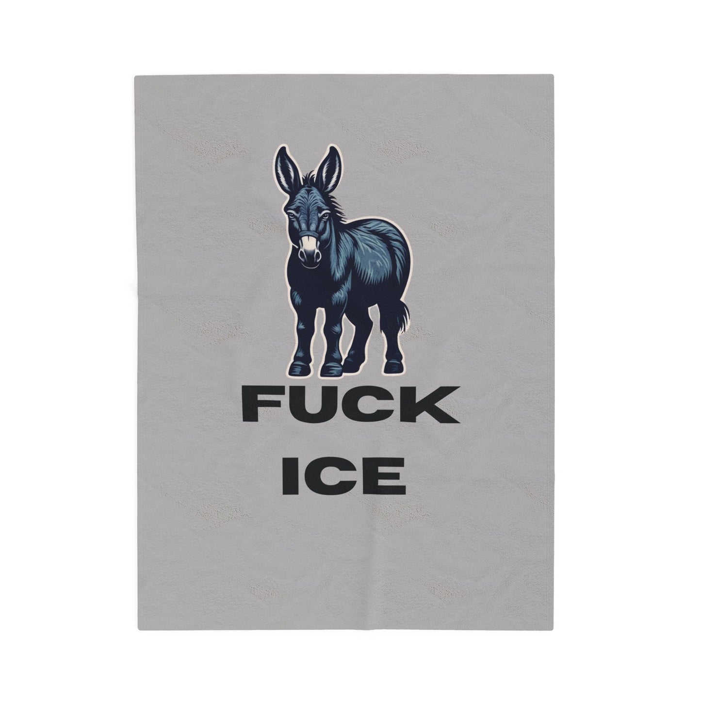 Democrat Donkey Fuck ICE Plush Blanket in Gray- Customizable Gift for Woke Grandpawrents, Soft Throw for Home, Pet-Themed Decor, Perfect for Birthdays, [...]