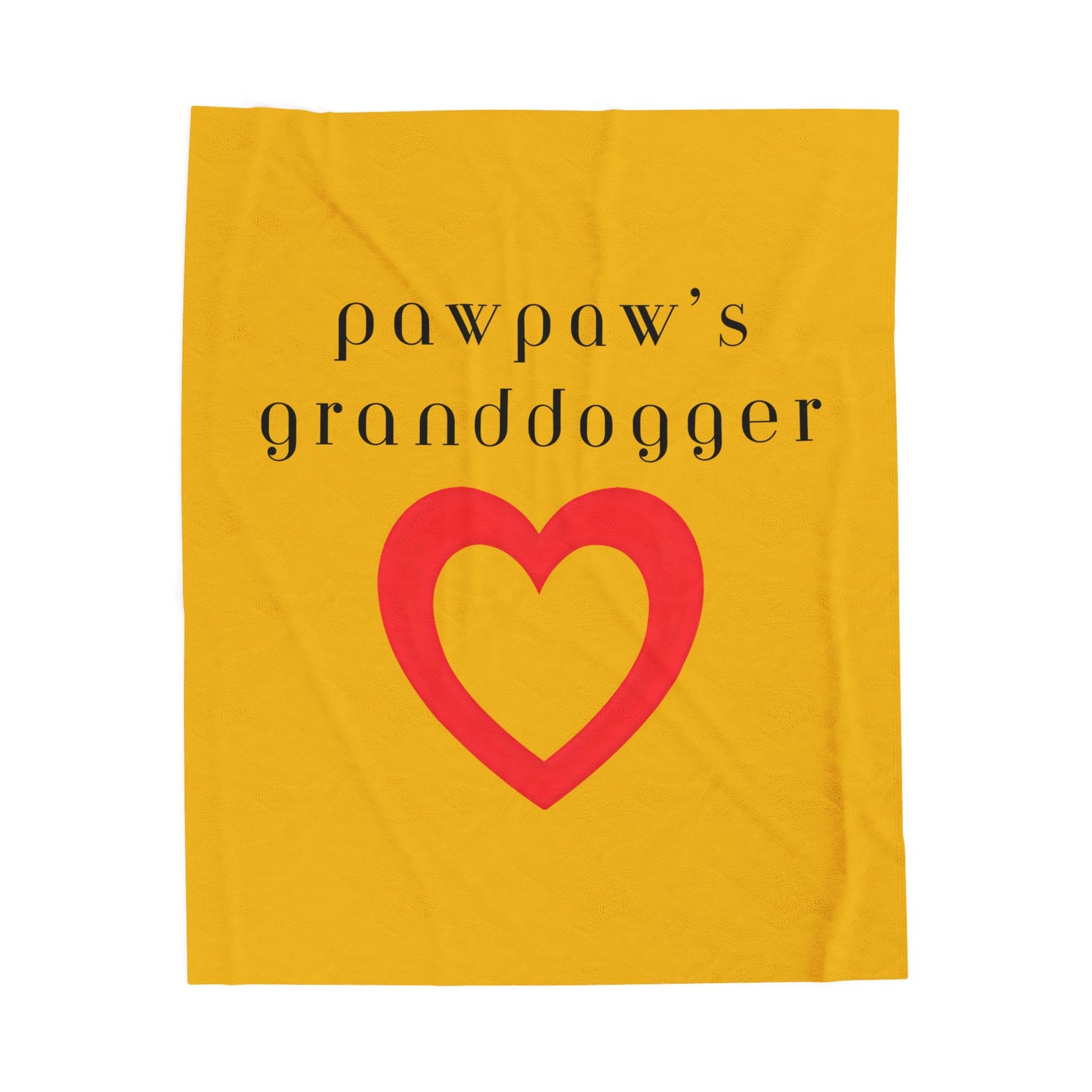 Pawpaw's Granddogger Plush Blanket in Yellow- Customizable Gift for Grandpawrents, Soft Throw for Home, Pet-Themed Decor, Perfect for Birthdays, [...]