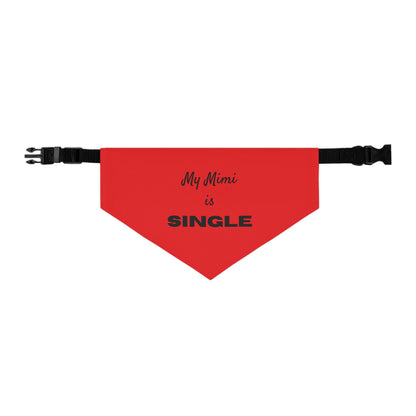 My Mimi is Single Red Pet Bandana Collar, Dog Fashion Accessory, Unique Pet Gift, Adjustable Dog Scarf, Cute Dog Apparel