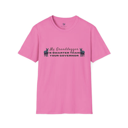 Democrat Donkey- MyGrandogger is Smarter than Your Governor Unisex T-Shirt - Perfect Gift for Family, Mother's Day, Grandpawrent's Day, Birthday, Casual Wear