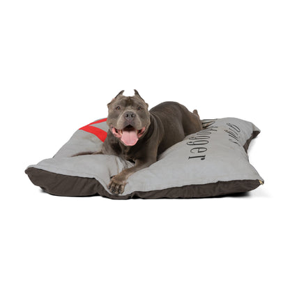 Cozy Pet Bed for Grandpuppies | Gigi's Granddogger Custom Light Gray Dog Bed, Soft Pet Cushion, Ideal for Gifts, Home Decor, Pet Lovers