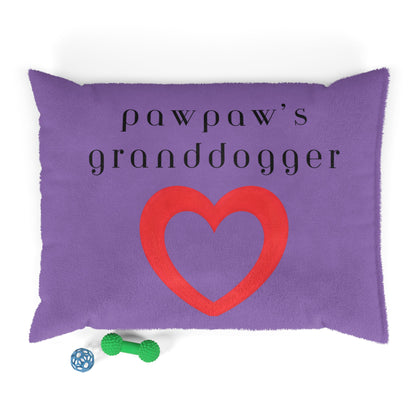 Cozy Pet Bed for Grandpuppies | PawPaw's Granddogger Custom Light Purple Dog Bed, Soft Pet Cushion, Ideal for Gifts, Home Decor, Pet Lovers