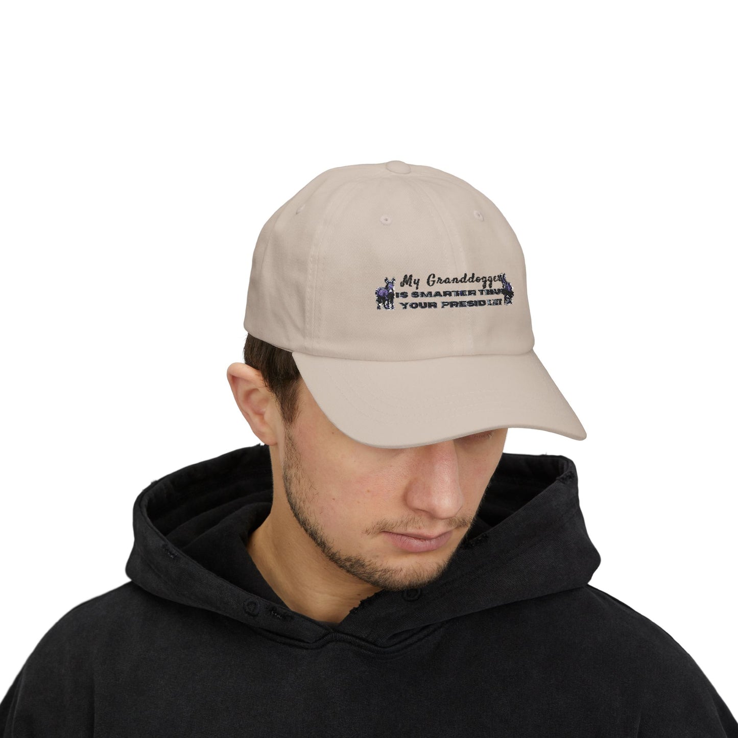 Democrat Donkey My Granddogger is Smarter Than Your President Cap- Light Colors | Perfect Gift for Woke Grandpawrents, Casual Outings, Everyday Wear