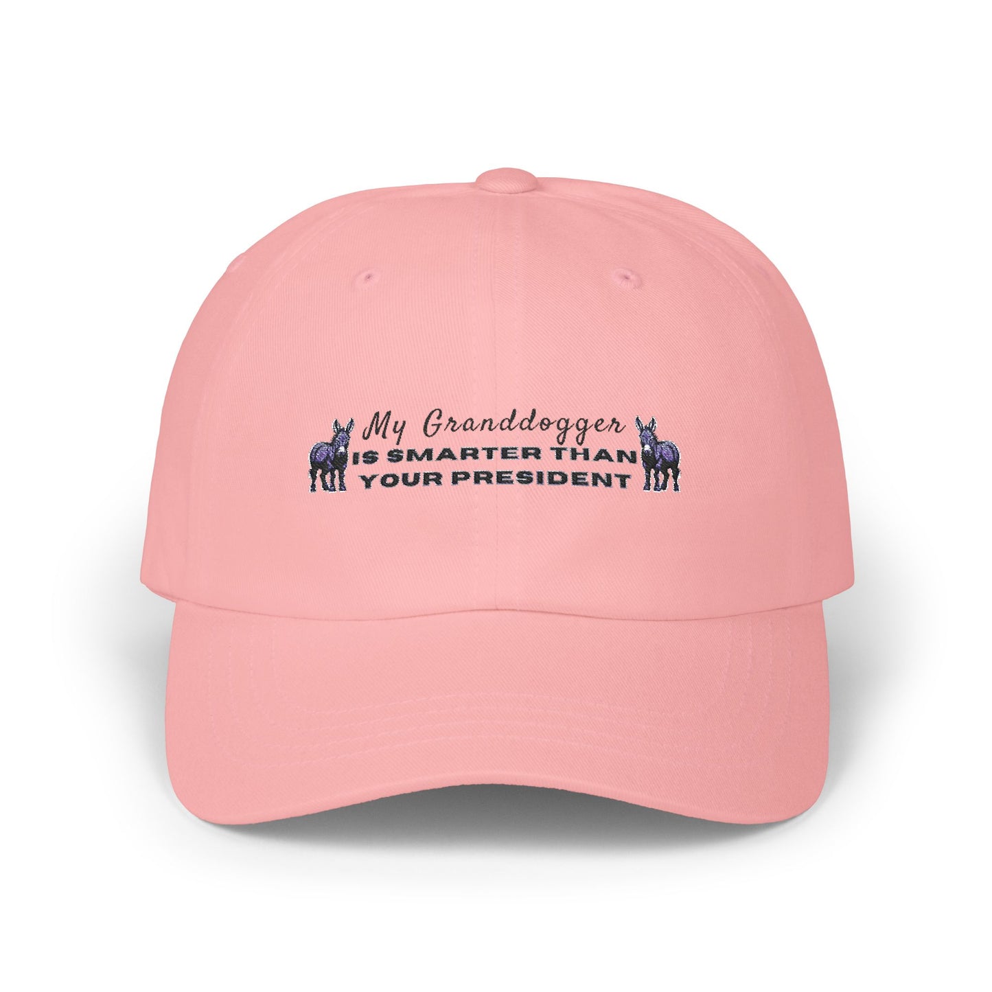 Democrat Donkey My Granddogger is Smarter Than Your President Cap- Light Colors | Perfect Gift for Woke Grandpawrents, Casual Outings, Everyday Wear