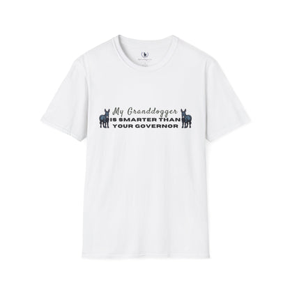 Democrat Donkey- MyGrandogger is Smarter than Your Governor Unisex T-Shirt - Perfect Gift for Family, Mother's Day, Grandpawrent's Day, Birthday, Casual Wear